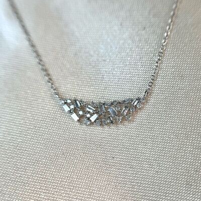 GC1818 14k White Gold Diamond Necklace
