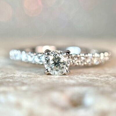 24512295 14 White Gold .52cttw Diamond Engagement Ring