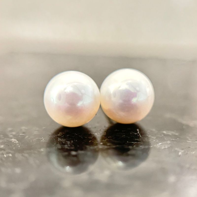 YCH XB095E-RWB  14k Yellow Gold Freshwater Pearl Stud Earrings