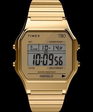 Timex TW2R79000VQ T80 Digital Stainless GoldTone Expansion Watch