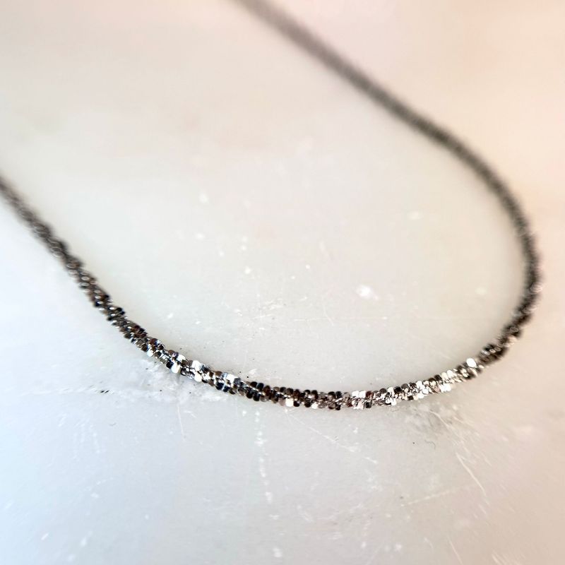 AJ  Sterling Silver Popcorn Chain