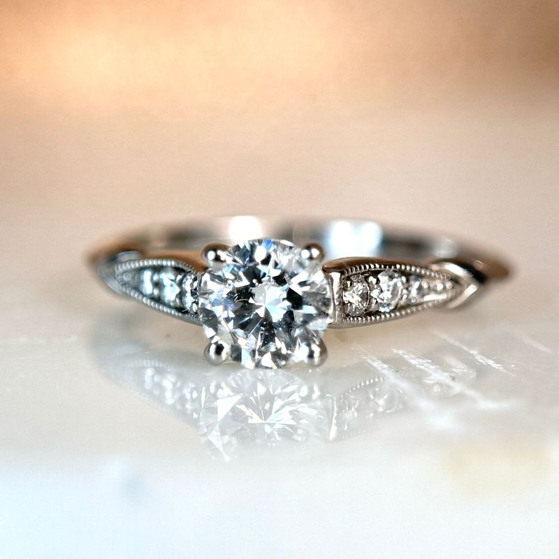 Gabriel ER11826R4W44JJ  14k White Gold Engagement Ring  Mounting with 1/2ct Lab Grown Diamond center - ON SALE!!!