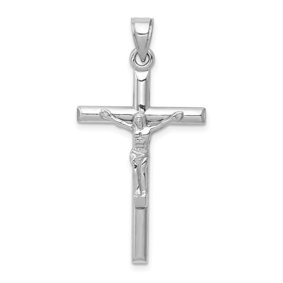 D3229 14k White Gold Crucifix
