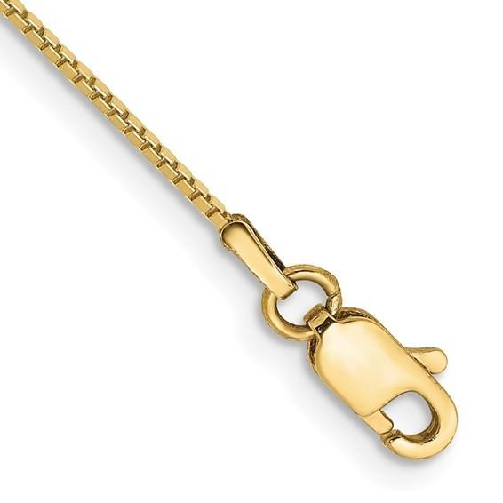 10BX087 10k Yellow Gold Box Chain