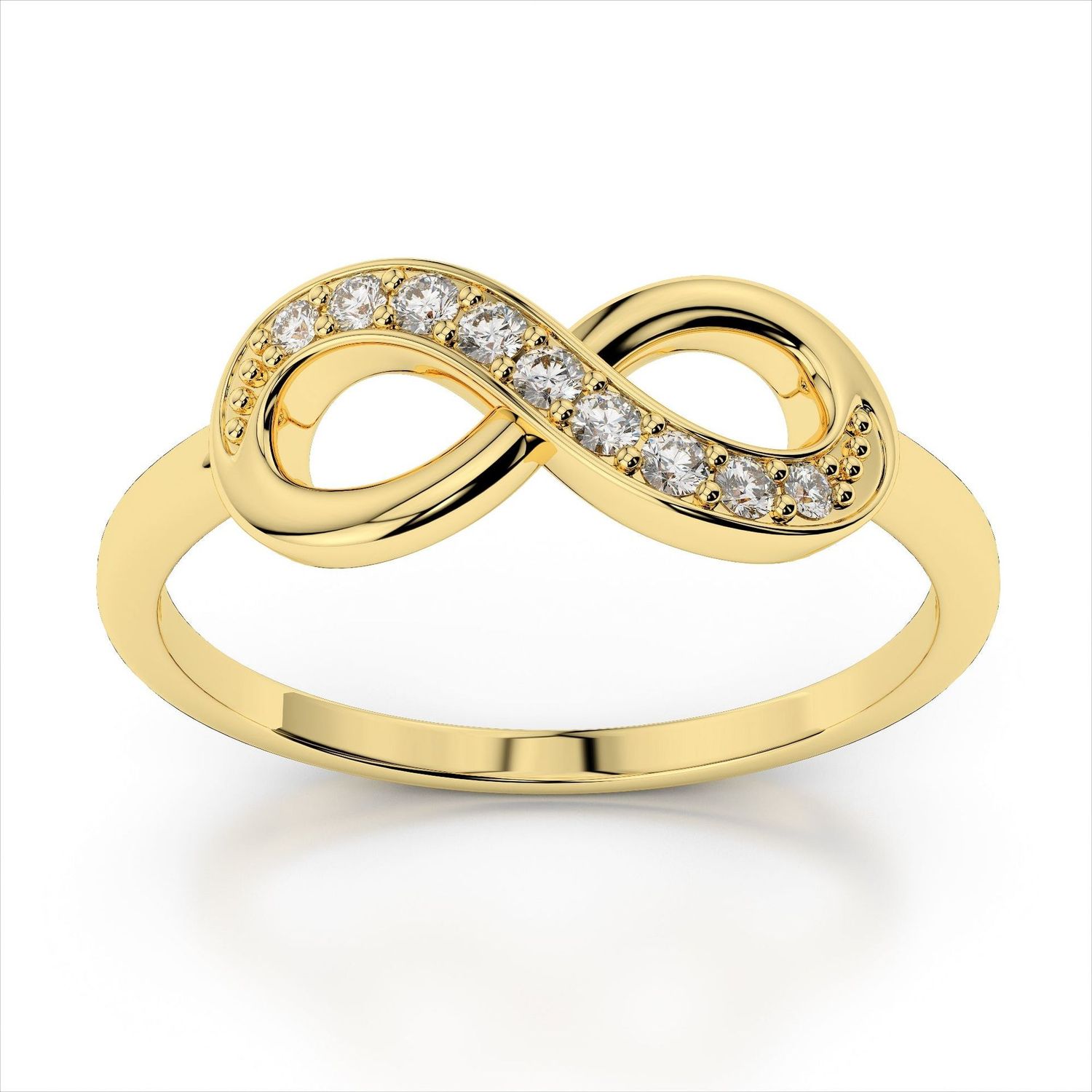 Grandeur R3443 14K Yellow Gold Diamond Infinity Ring