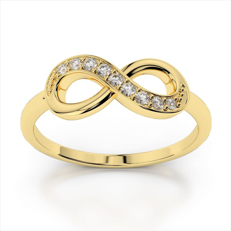 Grandeur R3443 14K Yellow Gold Diamond Infinity Ring