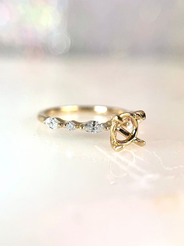 Gabriel ER16497R4Y44JJ Perry - 14K Yellow Gold Round Diamond Engagement Ring Mounting (center stone not included) Gabriel ER16497R4Y44JJ Perry - 14K Yellow Gold Round Diamond Engagement Ring Mounting (center stone not included)