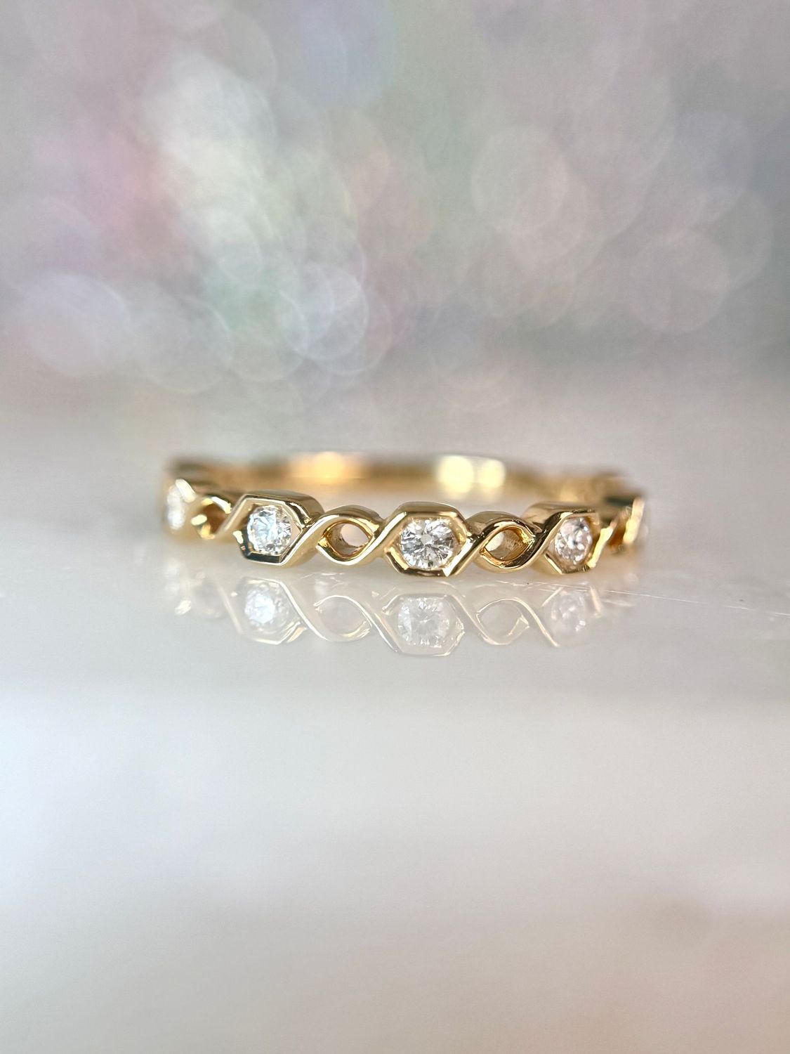 24803454  14k Yellow Gold Diamond Stackable Band
