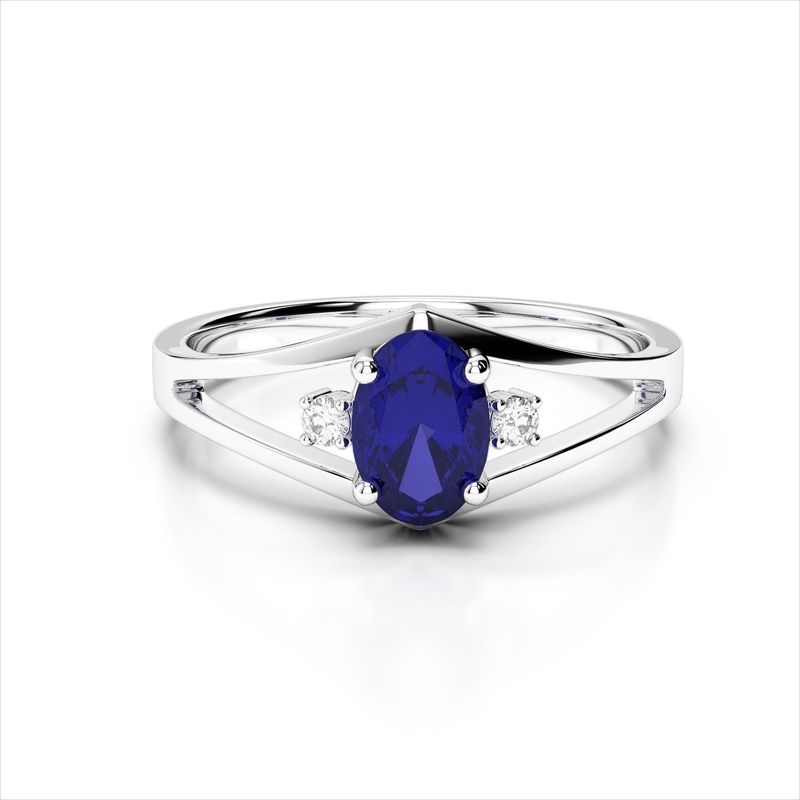 Grandeur R1229 14W Sapphire and Diamond Ring