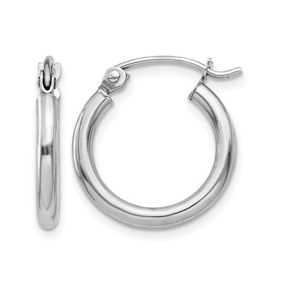 10LE112W Leslie's 10k White Gold 15mm Hoop Earrings 10LE112W Leslie's 10k White Gold 15mm Hoop Earrings