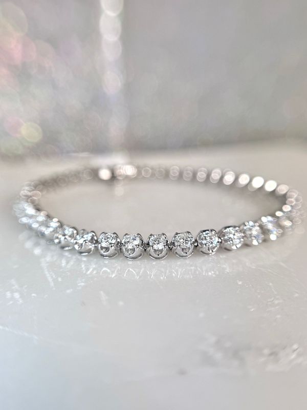 25432683 14k White Gold 4 cttw Diamond Tennis Bracelet 25432683 14k White Gold 4 cttw Diamond Tennis Bracelet