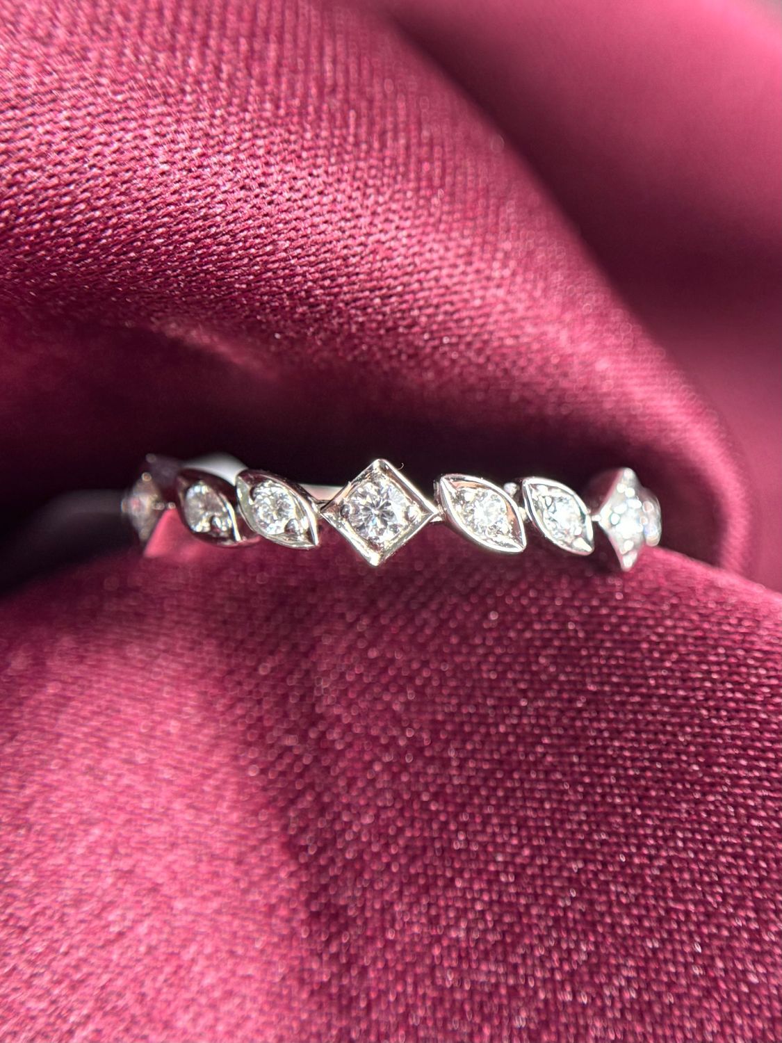 25196924 14k White Gold Diamond Stackable Band 25196924 14k White Gold Diamond Stackable Band