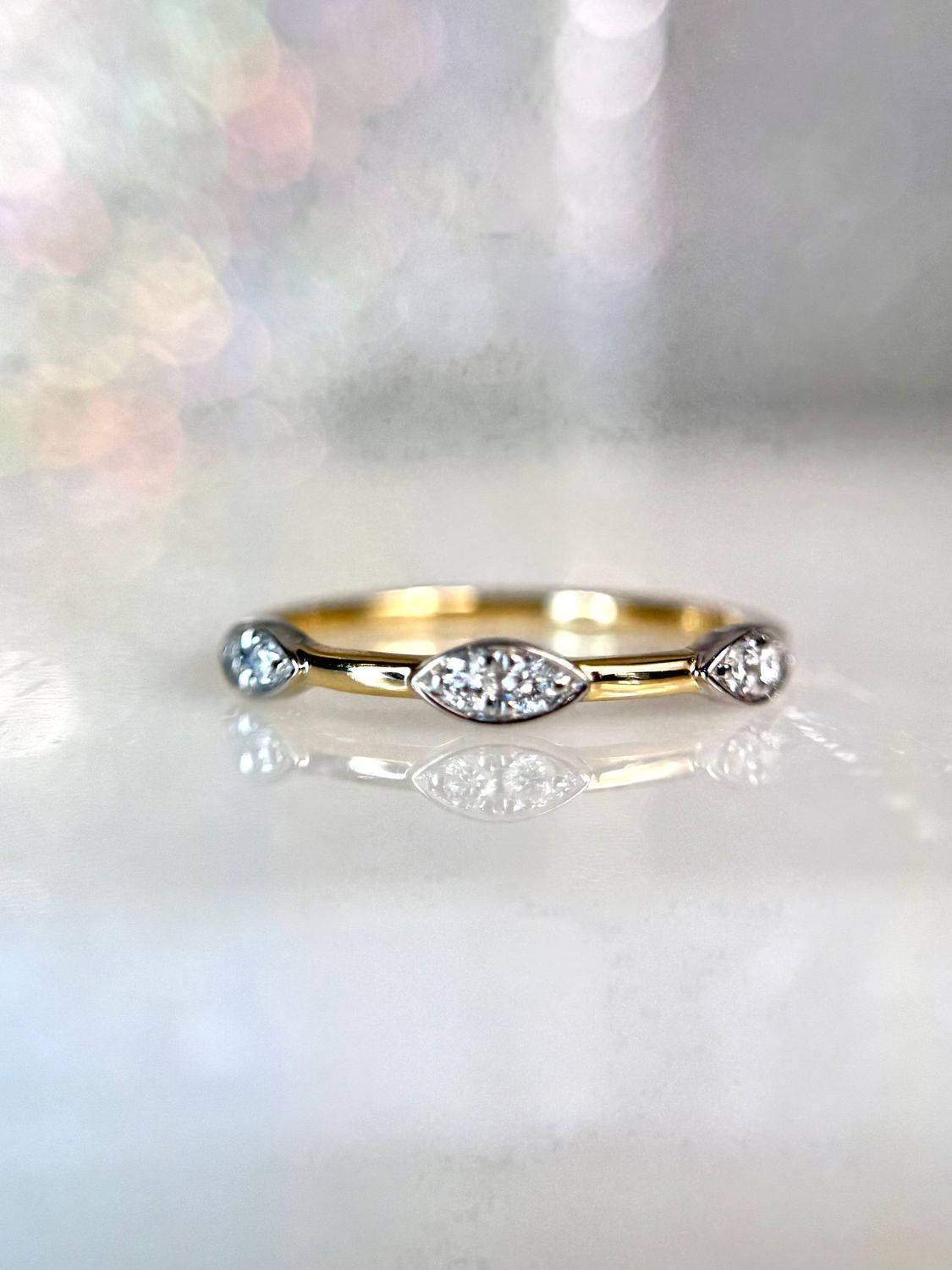 25348616  14k Yellow/White Gold Diamond Stackable Band