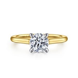 Gabriel ER16339R6M44JJJ Ericka - 14K White-Yellow Gold Round Diamond Engagement Ring Mounting (Center Stone Not Included) Gabriel ER16339R6M44JJJ Ericka - 14K White-Yellow Gold Round Diamond Engagement Ring Mounting (Center Stone Not Included)