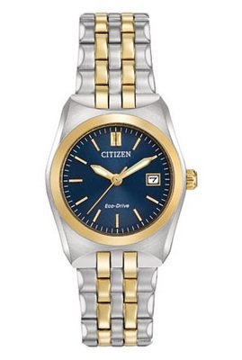 Citizen EW2294-53L Ladies Eco-Drive Two-Tone Watch with Blue Dial