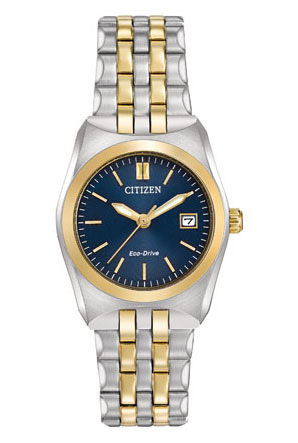 Citizen EW2294-53L  Ladies Eco-Drive Two-Tone Watch with Blue Dial