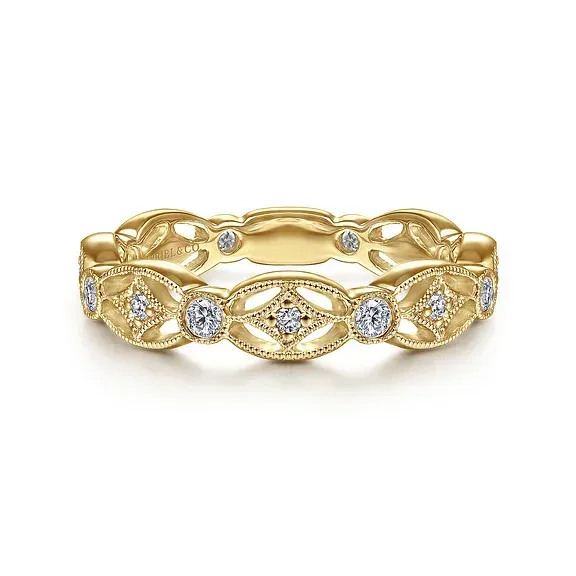 Gabriel LR4648Y45JJ  14k Yellow Gold Stackable Ring
