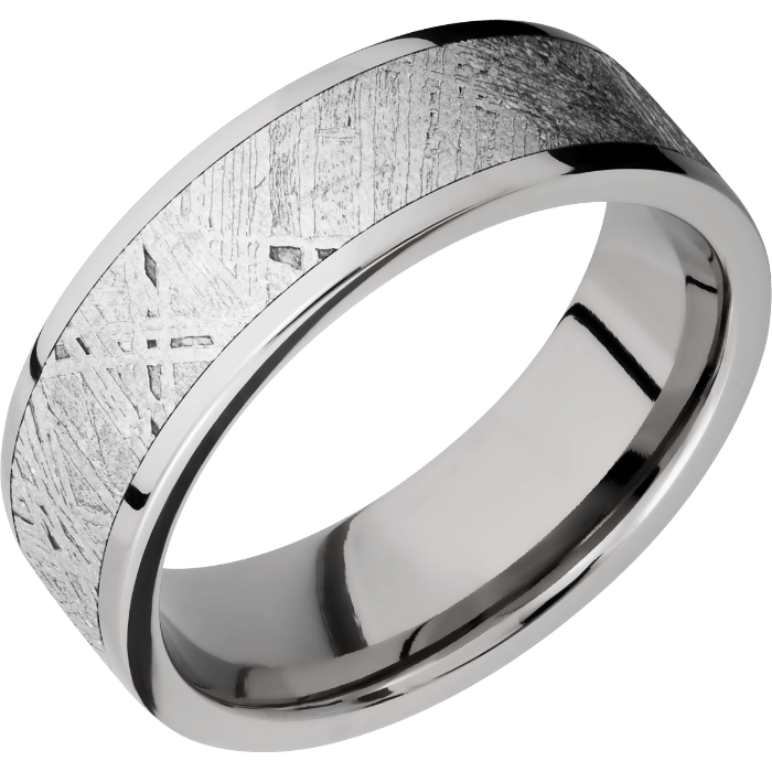 Lashbrook 7F15/METEORITE  Titanium Band with Meteorite Inlay