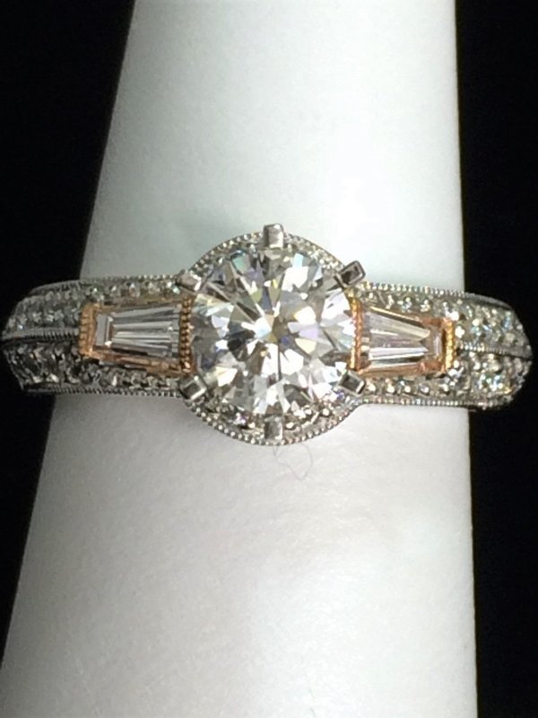 12427860  18k Two-Toned Diamond Engagement Mounting (Center Diamond Sold Separately) - CLEARANCE!!