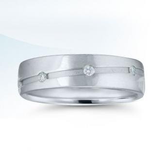 Novell NQPC104-8GCW  14k White Gold Gent's Wedding Band with Diamonds - CLEARANCE!!!