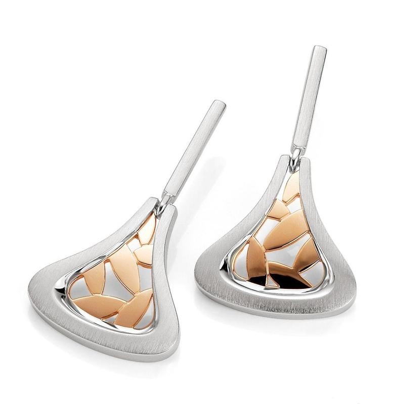 Breuning 14/02591 Two-Toned Drop Dangle Earrings