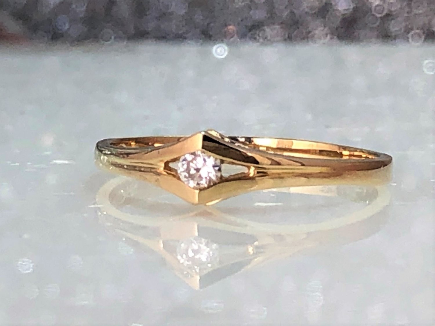 Rego 2113-12  10k Yellow Gold Diamond Ring