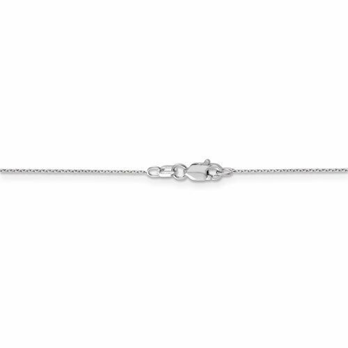 PEN195  14k White Gold D/C Cable Chain