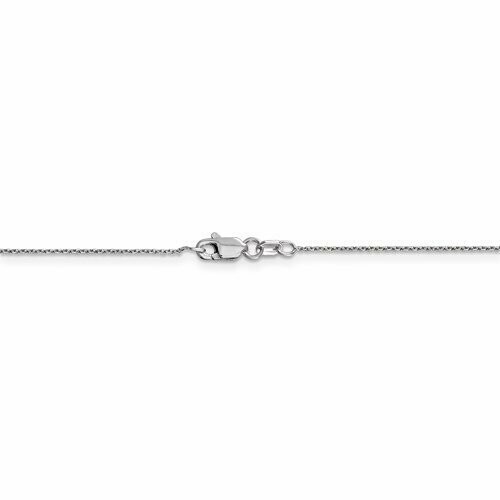 PEN196  14k White Gold D/C Cable Chain