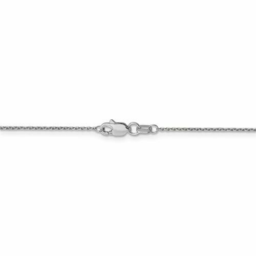PEN144  14k White Gold D/C Cable Chain
