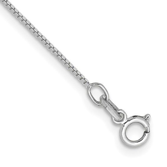 WLB050  14k White Gold Box Chain