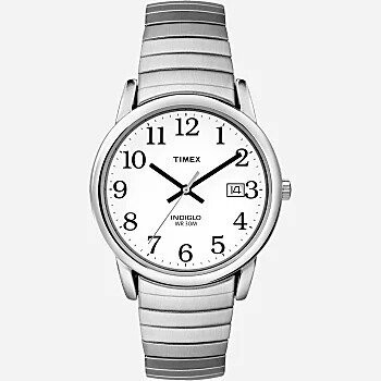 Timex T2H4519J Gent's INDIGLO Easy Reader 35mm Expansion Band Watch Timex T2H4519J Gent's INDIGLO Easy Reader 35mm Expansion Band Watch