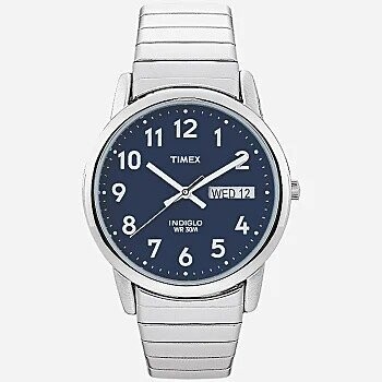 Timex T200319J Gent's Easy Reader Day Date 35mm Expansion Band Watch Timex T200319J Gent's Easy Reader Day Date 35mm Expansion Band Watch
