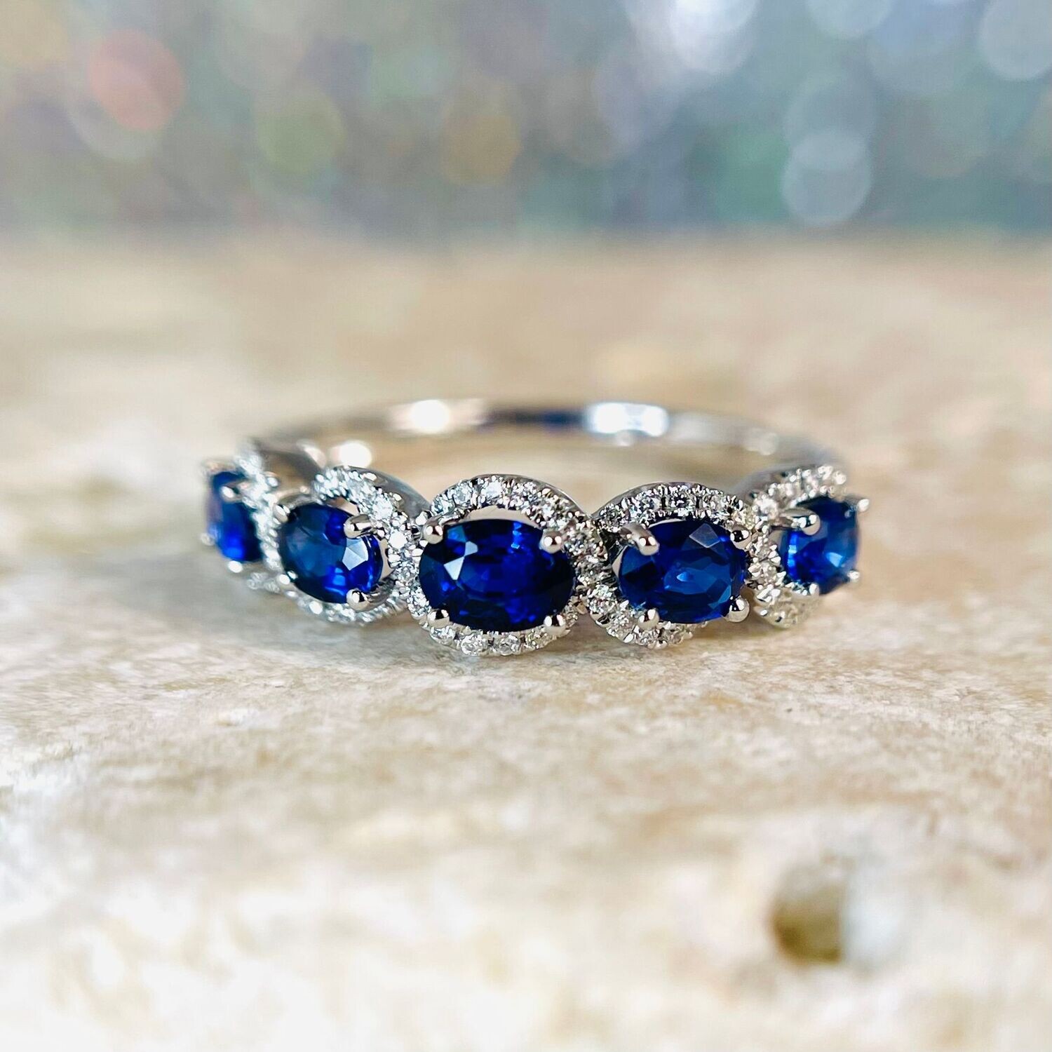 25610205 14k White Gold Sapphire & Diamond Ring 25610205 14k White Gold Sapphire & Diamond Ring