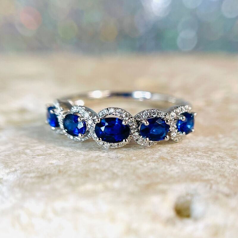 25610205 14k White Gold Sapphire & Diamond Ring 25610205 14k White Gold Sapphire & Diamond Ring