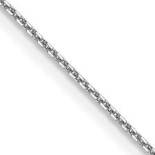 10PE196 10k White Gold Cable Chain