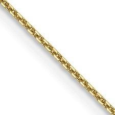 10PE202 10k Yellow Gold Diamond Cut Cable Chain