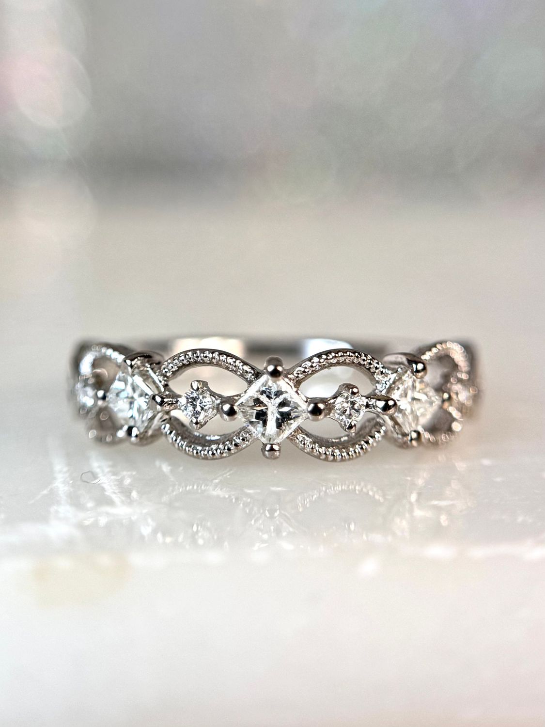 Rego 20610   14k White Gold Diamond Ring