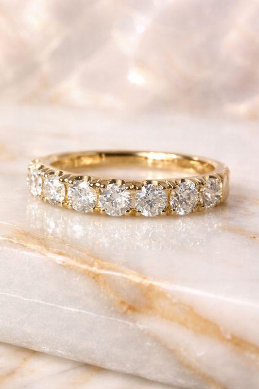 25499401  14k Yellow Gold 1.11ct total weight Diamond Band