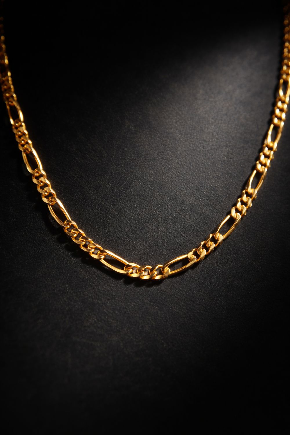 CA910 14k Yellow Gold 3mm solid Figaro chain CA910 14k Yellow Gold 3mm solid Figaro chain