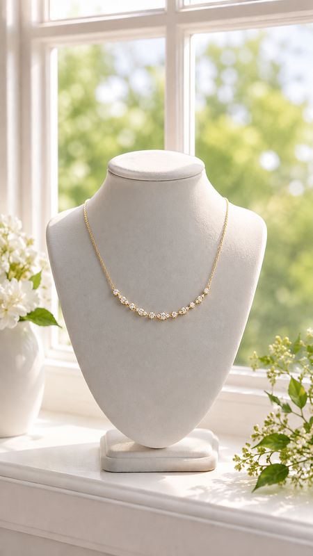 JGLG1129 14k Yellow Gold Lab Grown Diamond Bar/Smile Necklace JGLG1129 14k Yellow Gold Lab Grown Diamond Bar/Smile Necklace