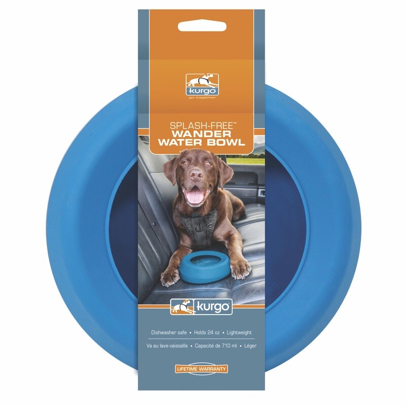 Splash Free Wander Water Bowl, Coastal Blue