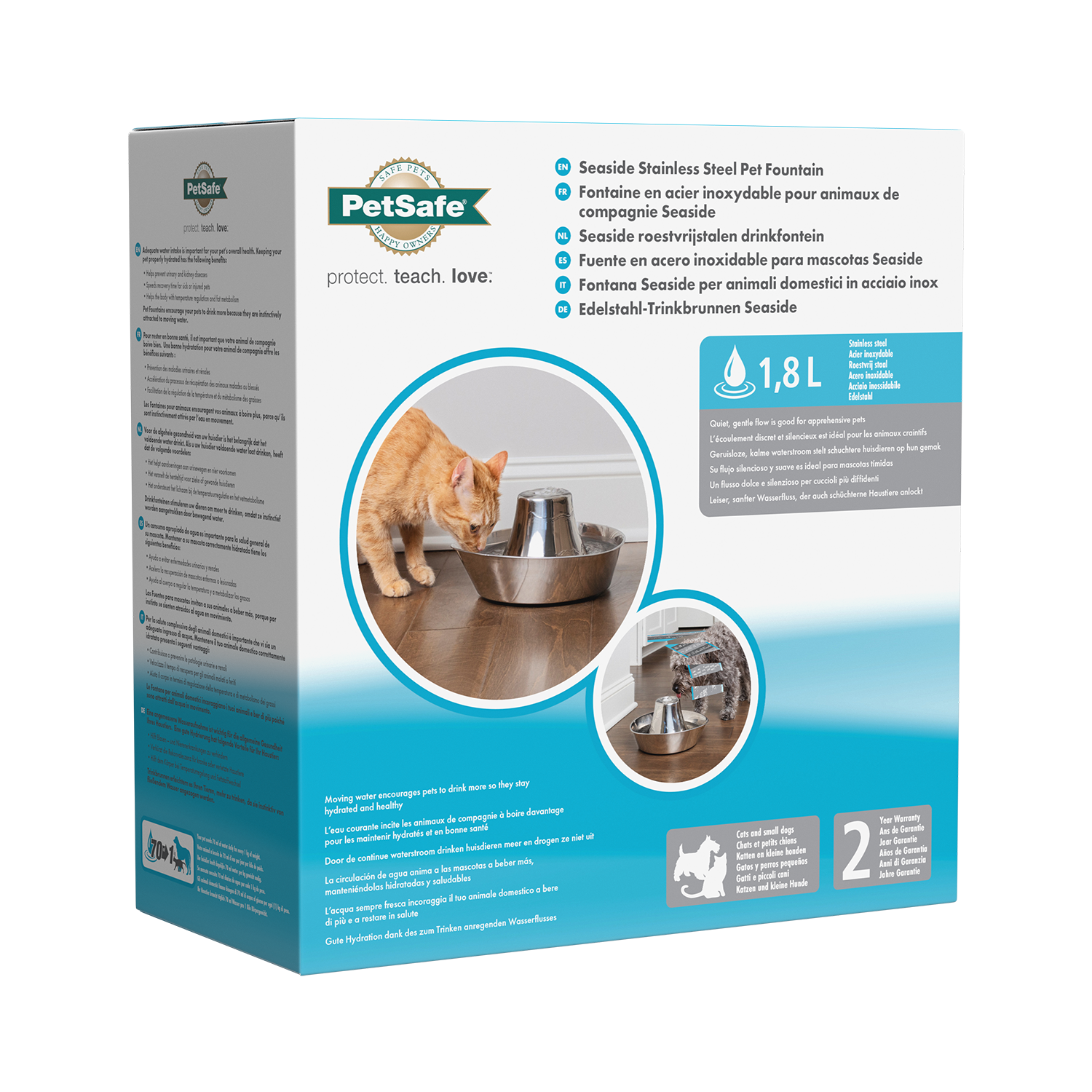 PetSafe® Seaside Stainless Steel Pet Fountain