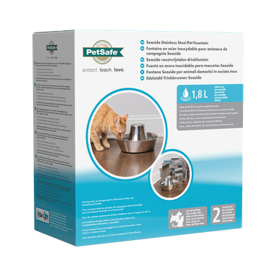 PetSafe® Seaside Stainless Steel Pet Fountain PetSafe® Seaside Stainless Steel Pet Fountain