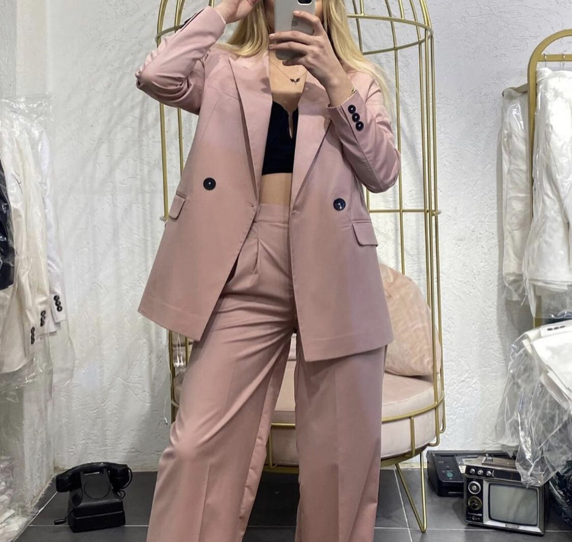 Formal Suit – Blazer &amp; Palazzo Trousers