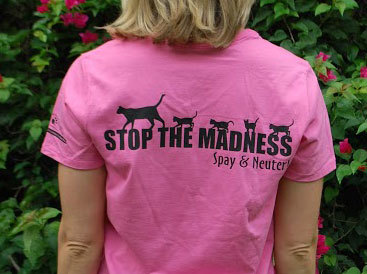 Womens Pink CARE TNR shirt