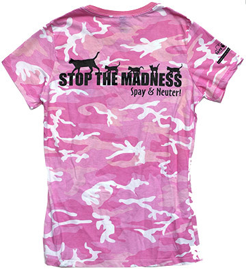Womens Pink TNR Camo Tee
