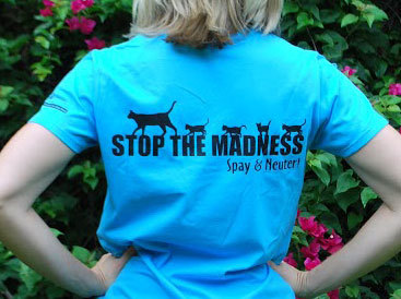 Womens Blue CARE TNR Tee