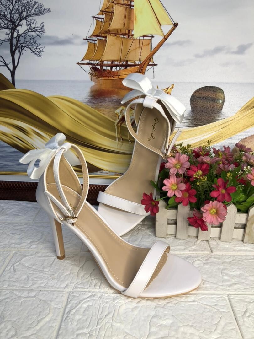 White Heeled Sandals