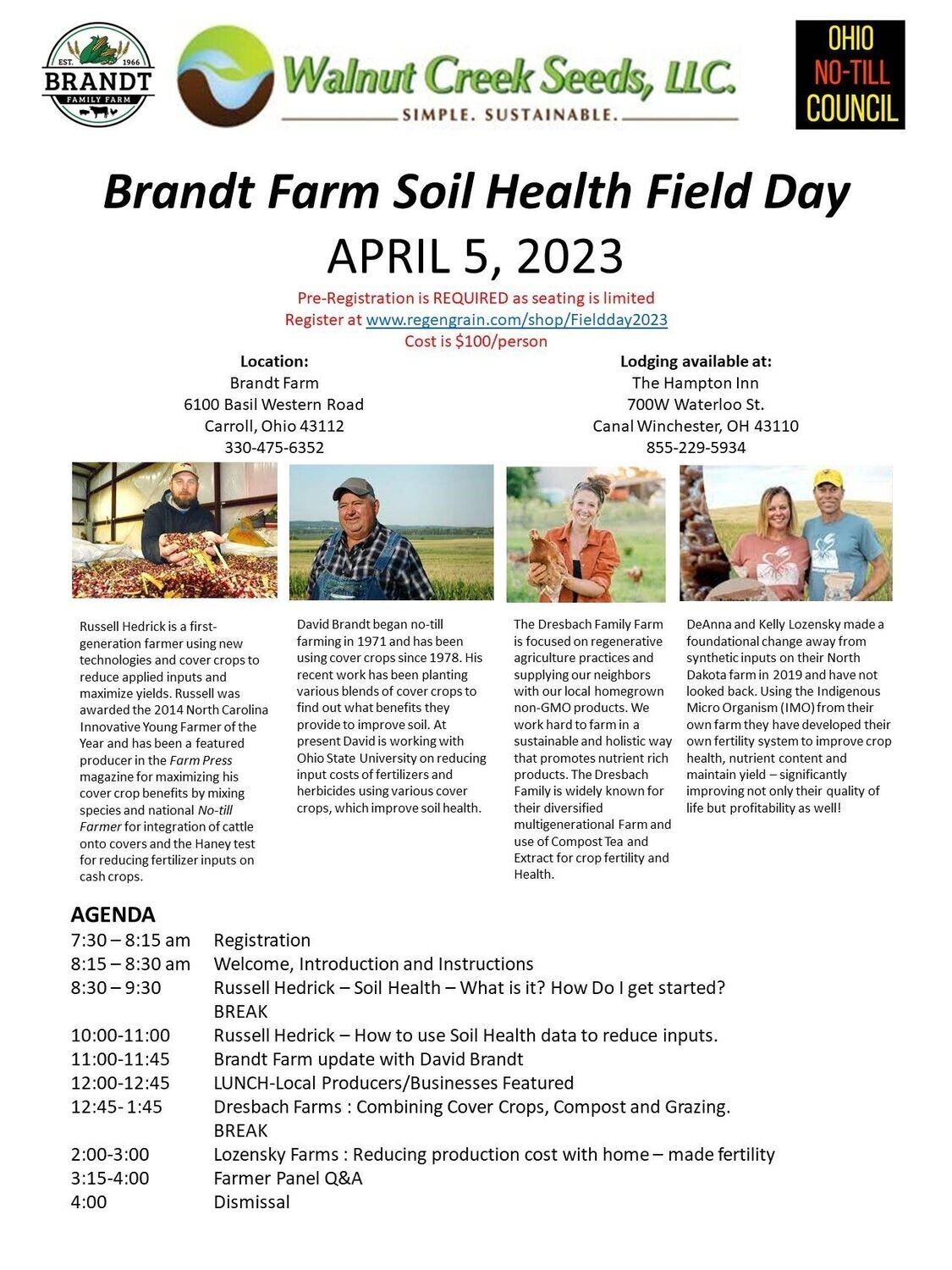 Brandt Farm 2023 Soil Health Field Day