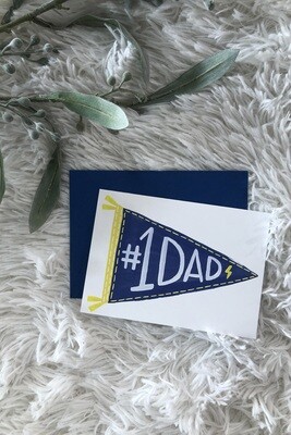 Pennant Flag Father's Day Greeting Card